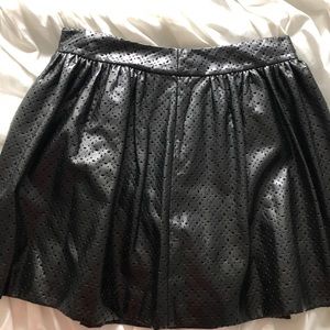 Black leather skirt !!